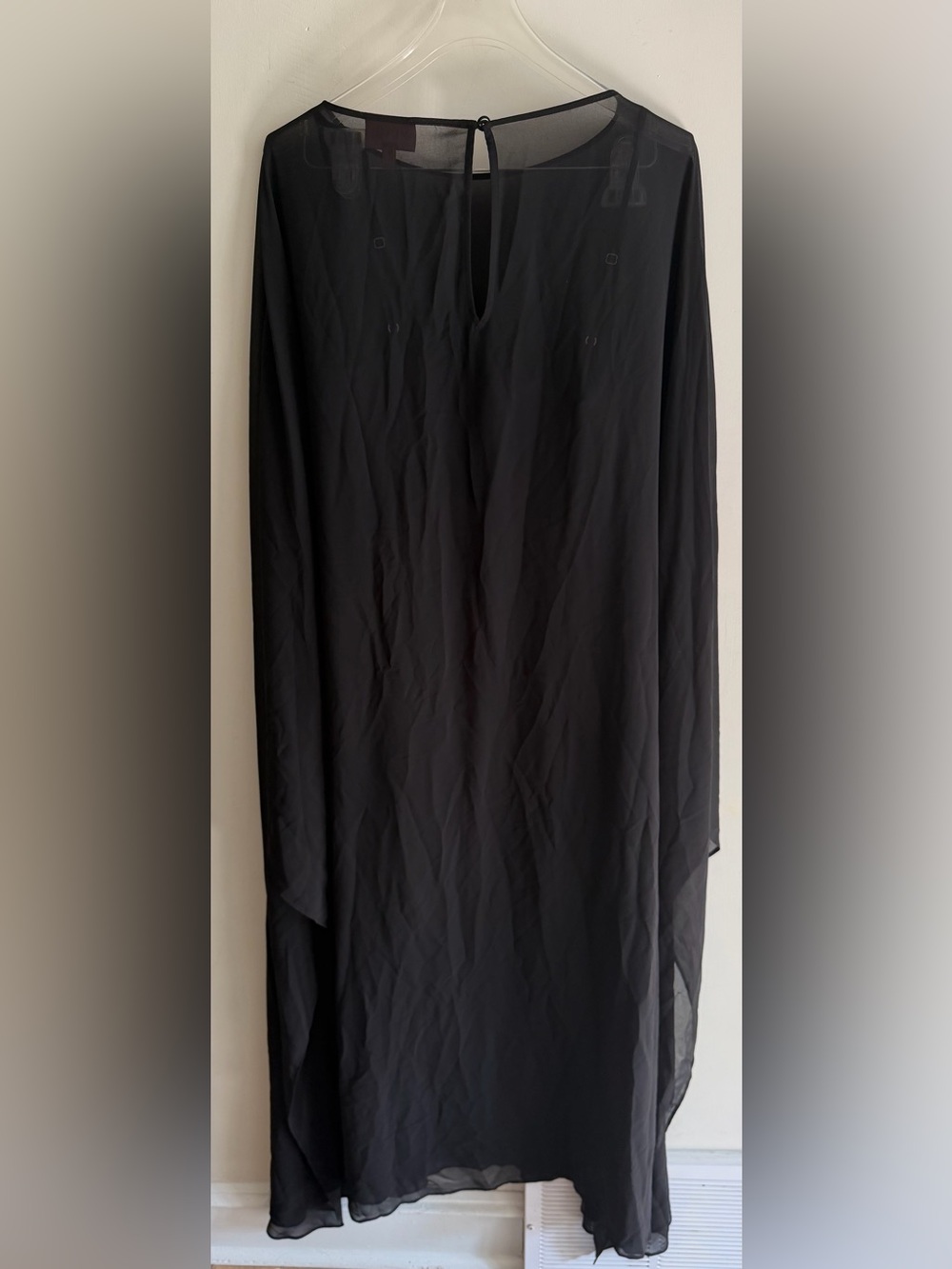 Show Me Your Mumu Olsen Maxi Dress Black Chiffon Kaftan Formal Wedding Guest Med - Picture 5 of 5
